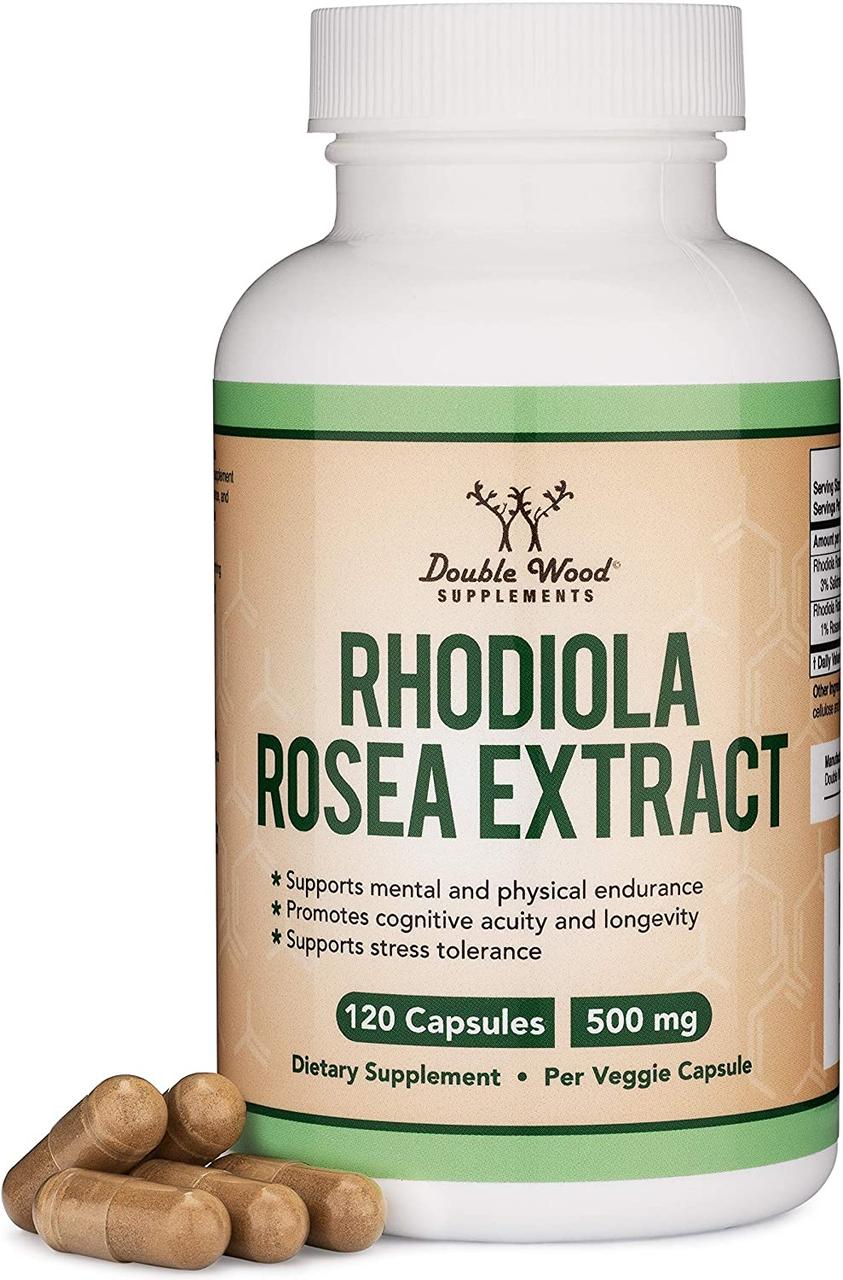 

БАД Double Wood Supplements Rhodiola Rosea 500 мг 120 капсул