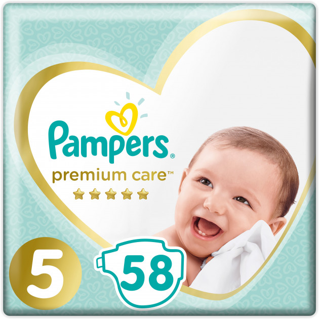 

Подгузники Pampers Premium Care Размер 5 (11-16 кг), 58 шт