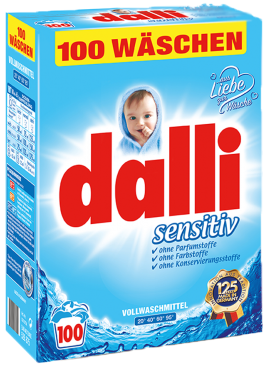 

Стиральный порошок Dalli Sensitive для детской стирки, 6.5 кг (100 стирок)