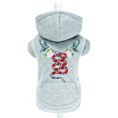 

Кофта для собак Croci Street Snake с капюшоном Серая 25 см