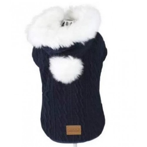 

Свитер для собак Croci Cushy Blue с капюшоном Синий 30 см