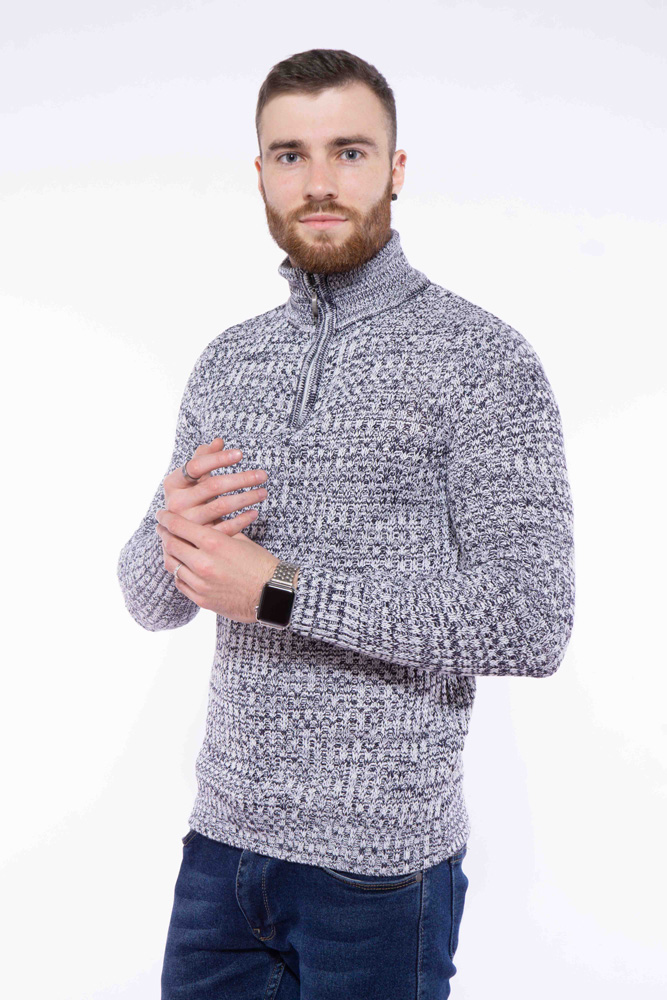 

Кофта с воротом на молнии Time of Style 609F66 L Черно-белый