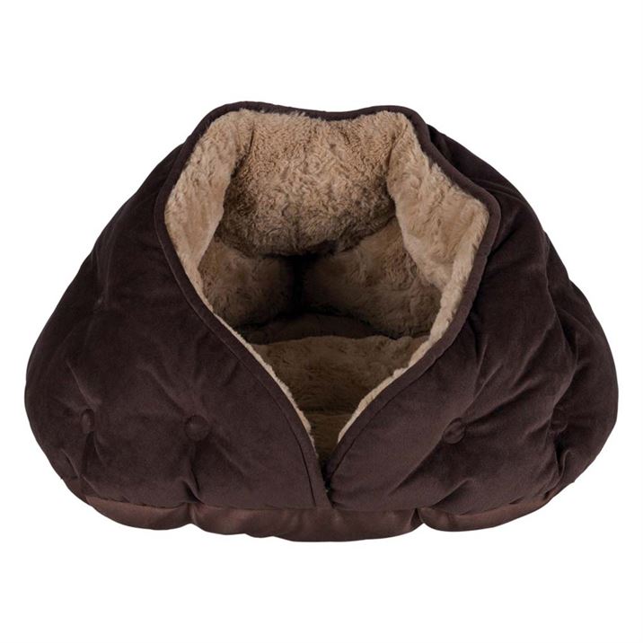 

Плюшевый домик для кошек и собак Malu Cuddly Cave 47 x 27 x 41 см / коричневый/светло-коричневый Trixie BGL-TX-2093
