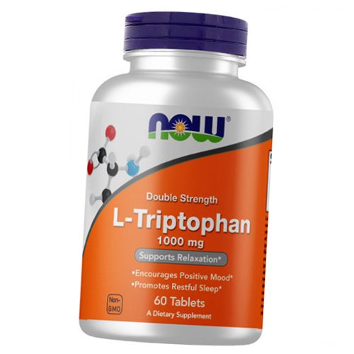 

Триптофан, L-Tryptophan 1000, Now Foods 60таб (27128030)