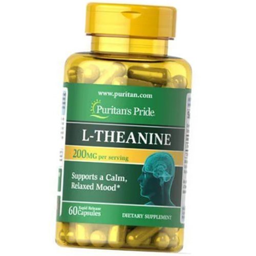 

Л Теанин, L-Theanine 200, Puritan's Pride 60капс (27367011)
