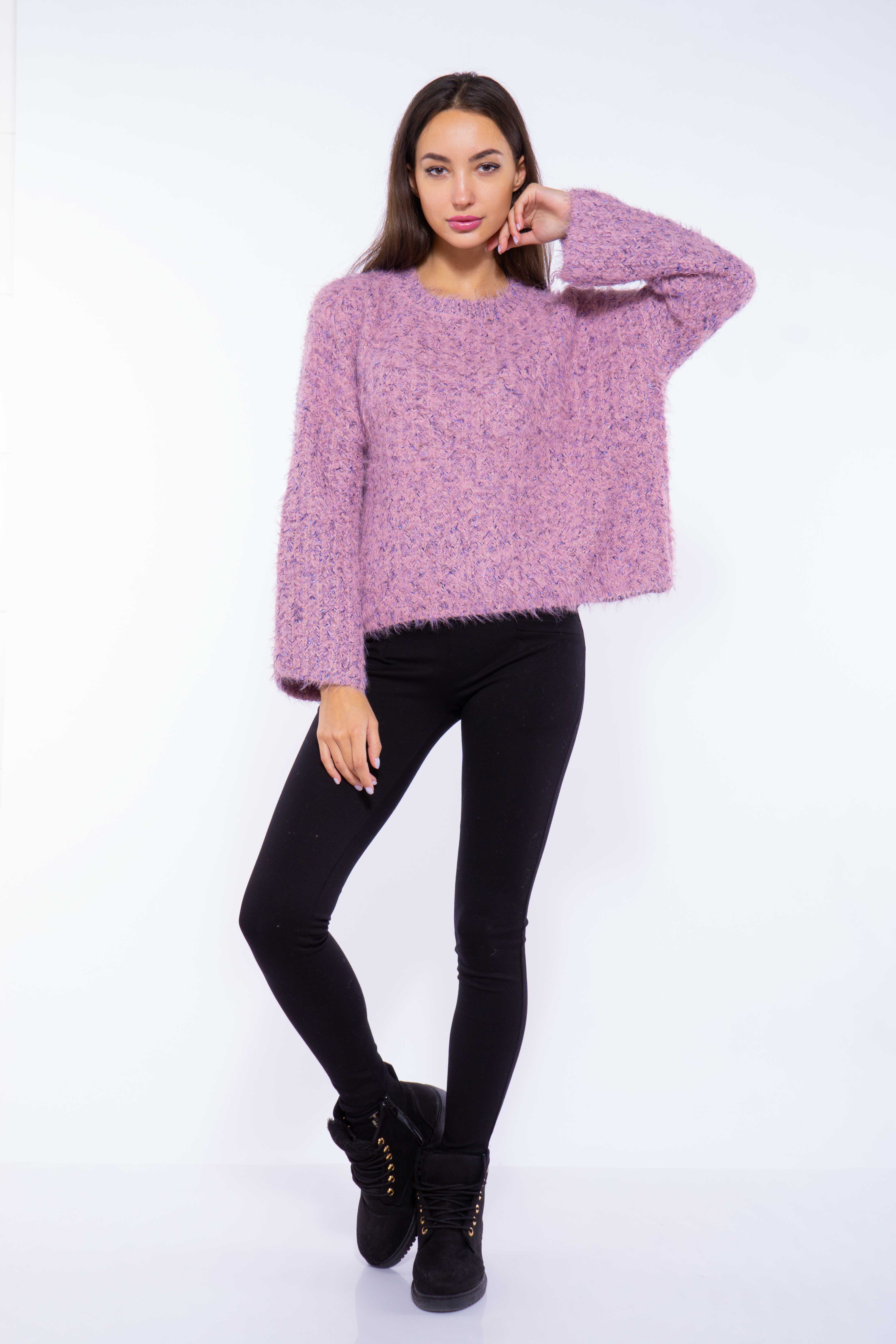 

Свитер женский Oversize Time of Style 120PFA325207 L-XL Темно-розовый