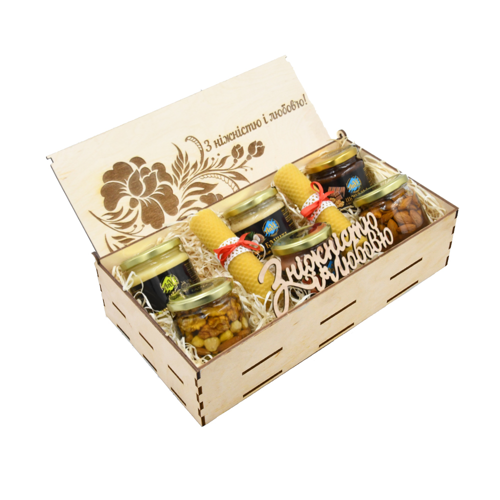 

Подарочный медовый набор Anvi honey "Целую!" (6 баночек)