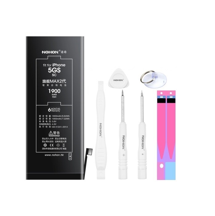 

Аккумулятор NOHON для Apple iPhone 5S 1900mAh + набор инструментов Original PRC (5GS/MAX2)