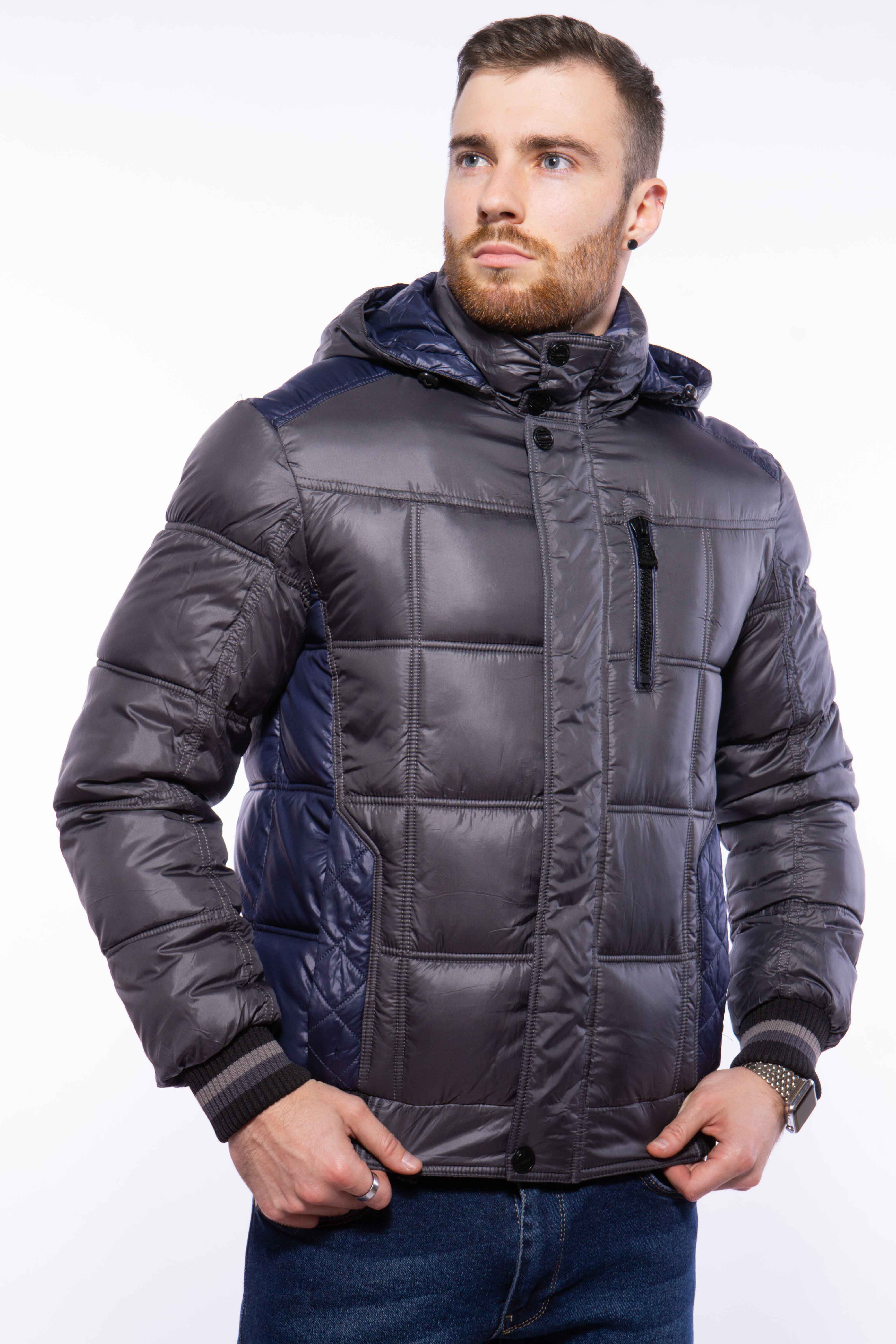 

Куртка мужская на резинке Time of Style 157P014 48 Серо-синий
