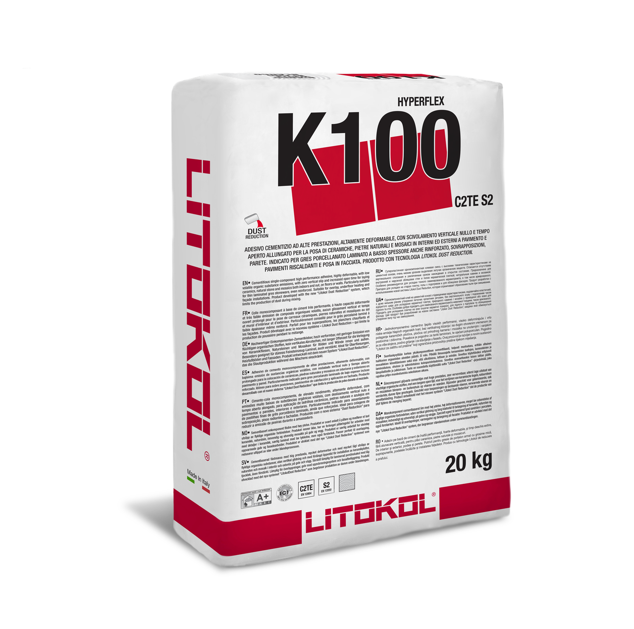 

Клей для керамогранита, плитки, камня Litokol Hyperflex K100 (серый) 20 кг