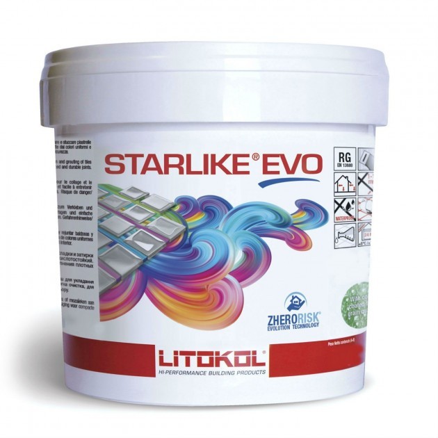 

Затирка эпоксидная Litokol Starlike EVO 110, 1 кг для швов плитки, мозаики(classic cold)