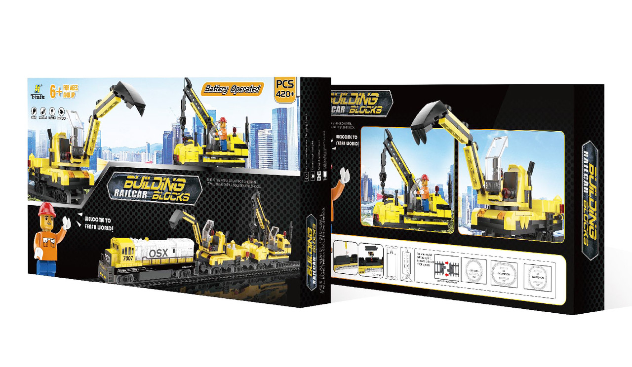

Железная дорога Fenfa 1:87 с конструктором, свет + звук (6910010608247)