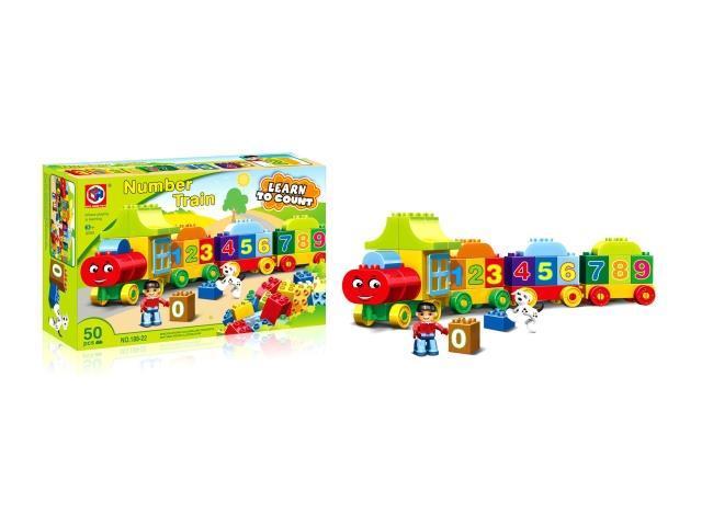 

Конструктор Kid's Home Toys Поезд учим цифры, крупные детали, 50 элементов