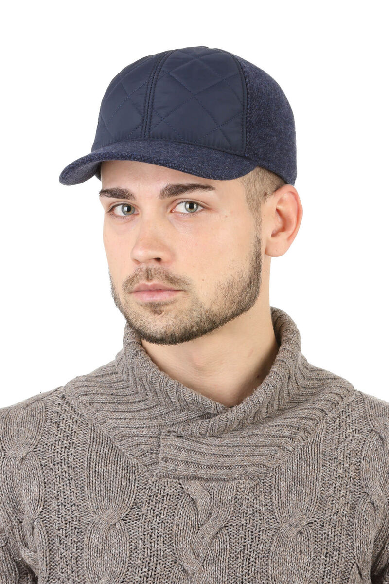 

Бейсболка синяя из ткани с плащевкой 58см LF Label