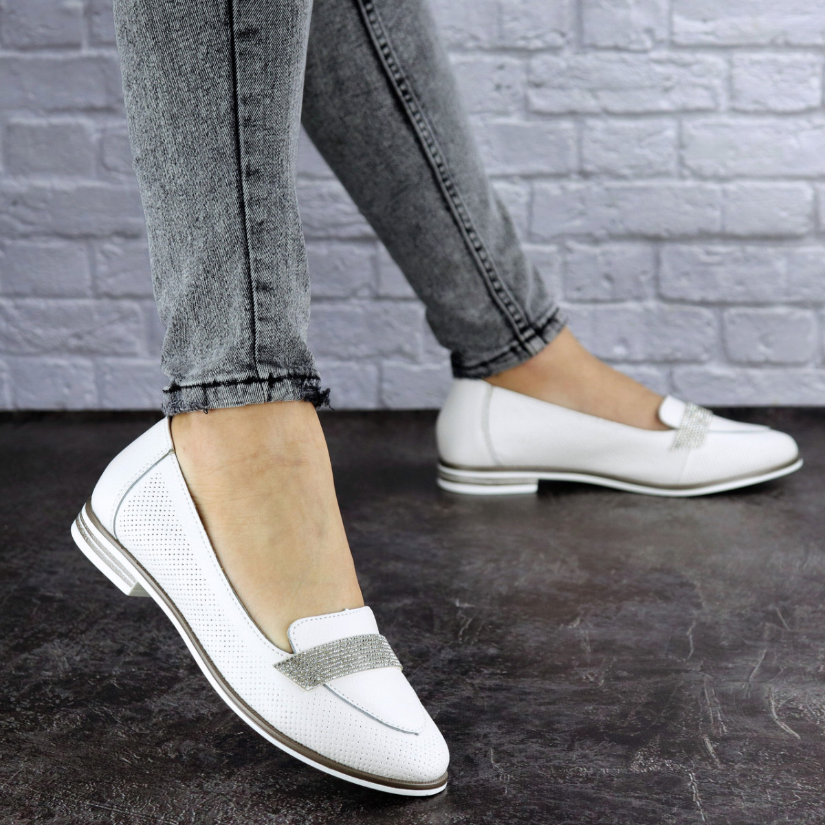 

Слиперы женские кожаные Fashion Josie 1826 39 размер 24,5 см Белый