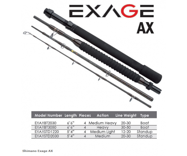 

Спиннинг Shimano Exage AX Stand-up 2.40м 250г (арт.40402080987)