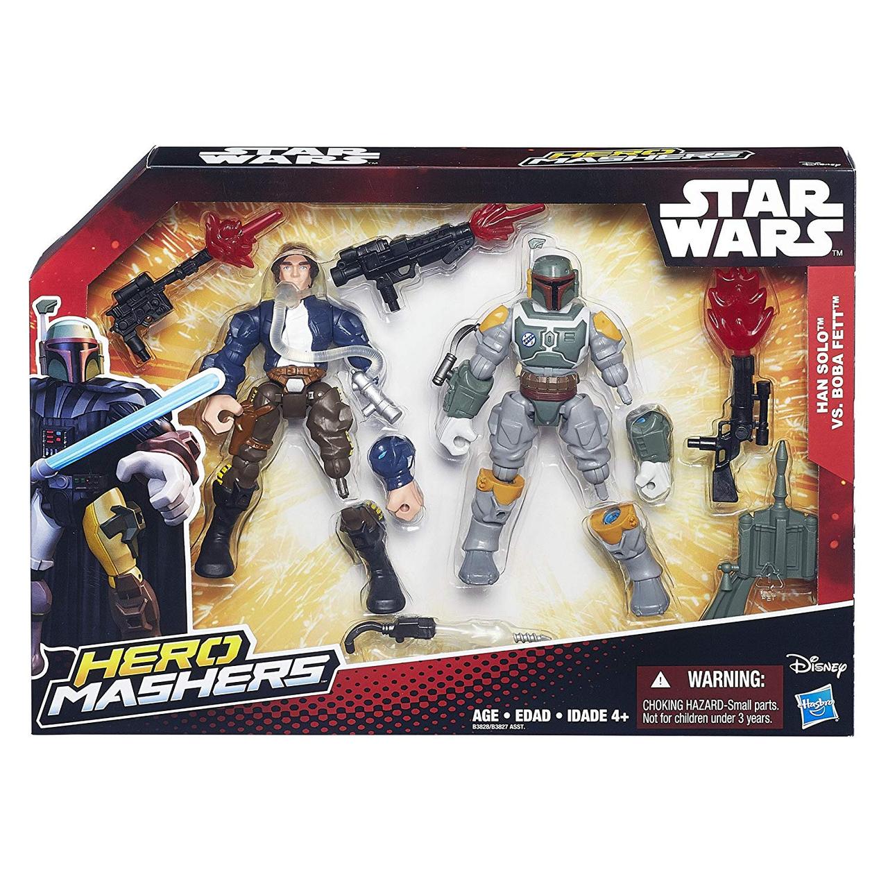 

Разборные фигурки 2в1 Хан Соло и Боба Фетт Машерс - Han Solo, Boba Fett, Star Wars, Mashers, Hasbro - 138365