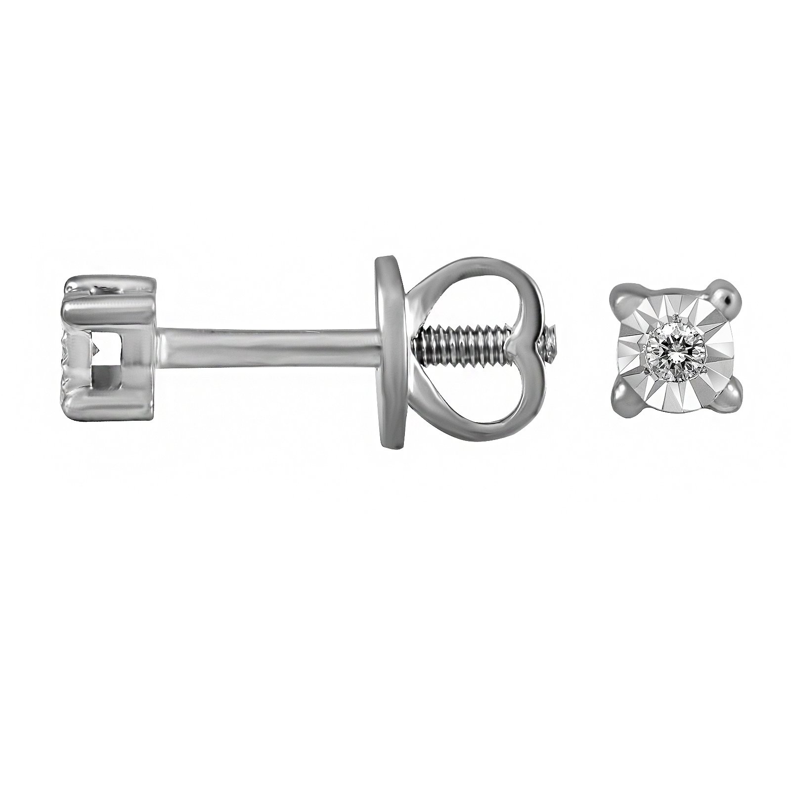

Серьга из белого золота с бриллиантом 029420