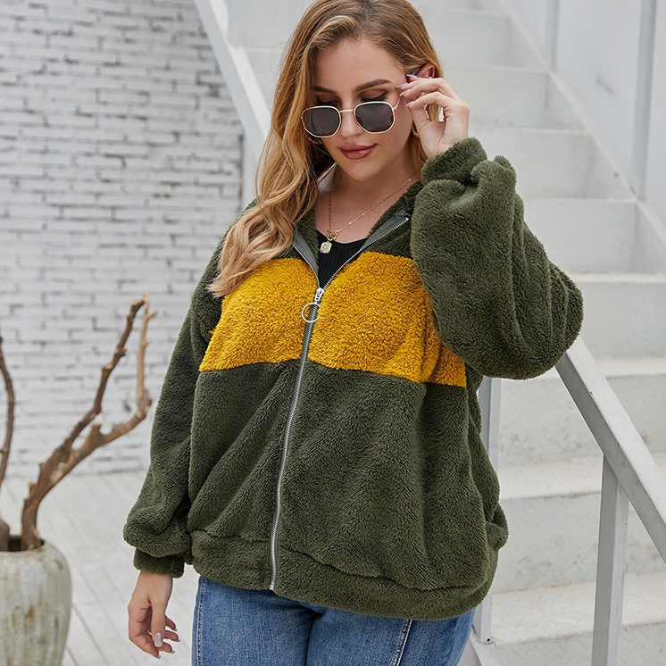 

Толстовка женская на молнии Yellow stripe Berni Fashion PLUS (4XL) Зеленый