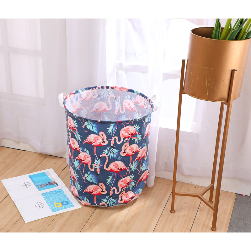 

Корзина для игрушек, белья, хранения Tropical flamingo Berni Home Розовый (57270)