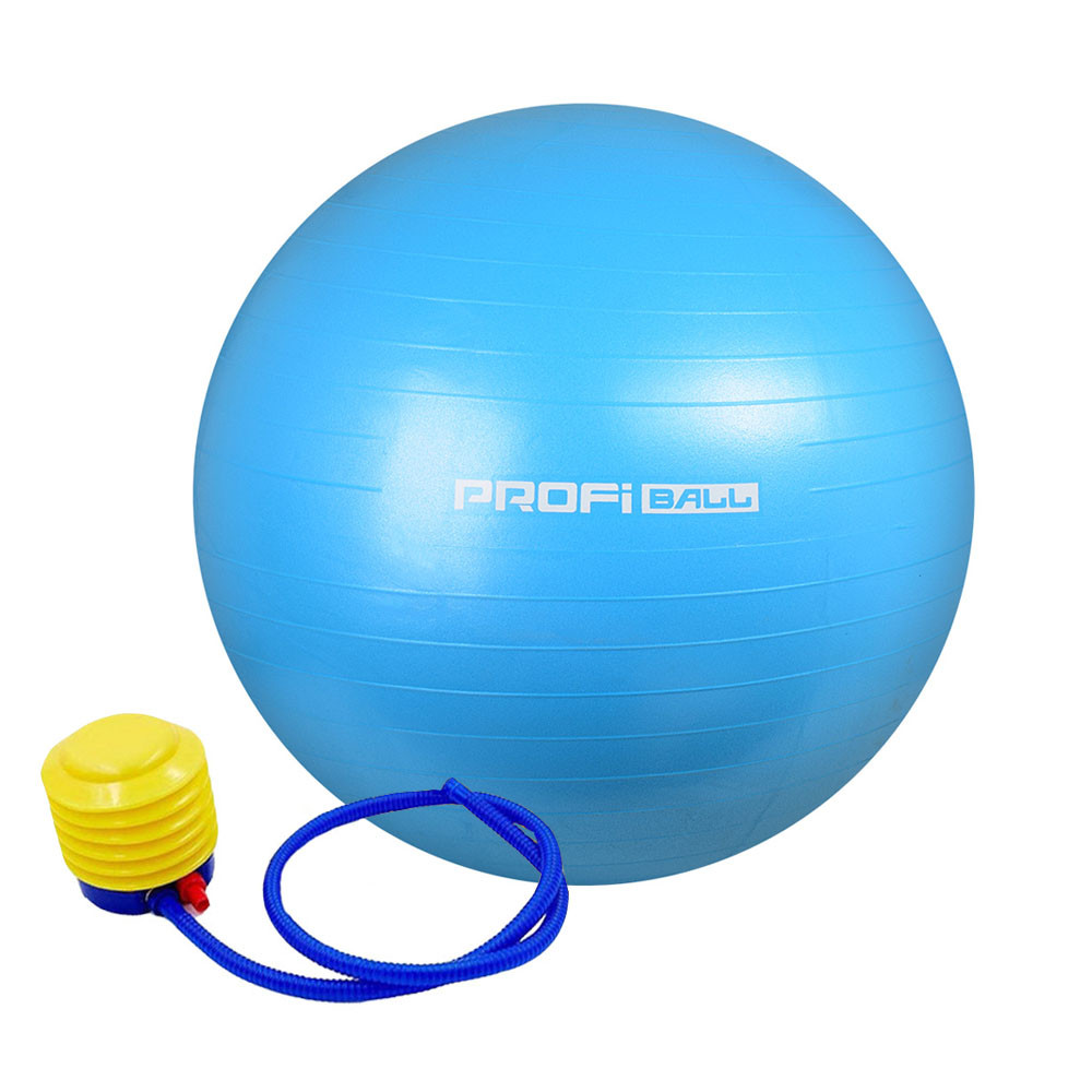 

Мяч для фитнеса фитбол с насосом Profitball 55 см голубой (M 0275-BL-1)