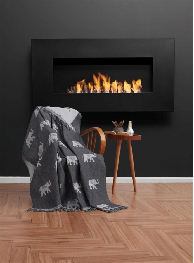 

Плед-накидка Eponj Home Buldan Keten - Fil 170х220 siyah Черный (svt-2000022240307)