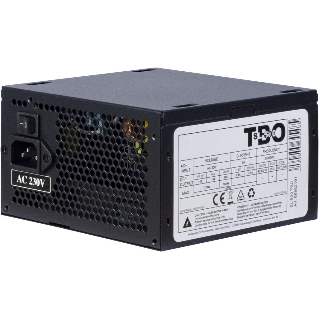 

Блок питания Inter-Tech SL-500 TBO ATX (SL-500 TBO)