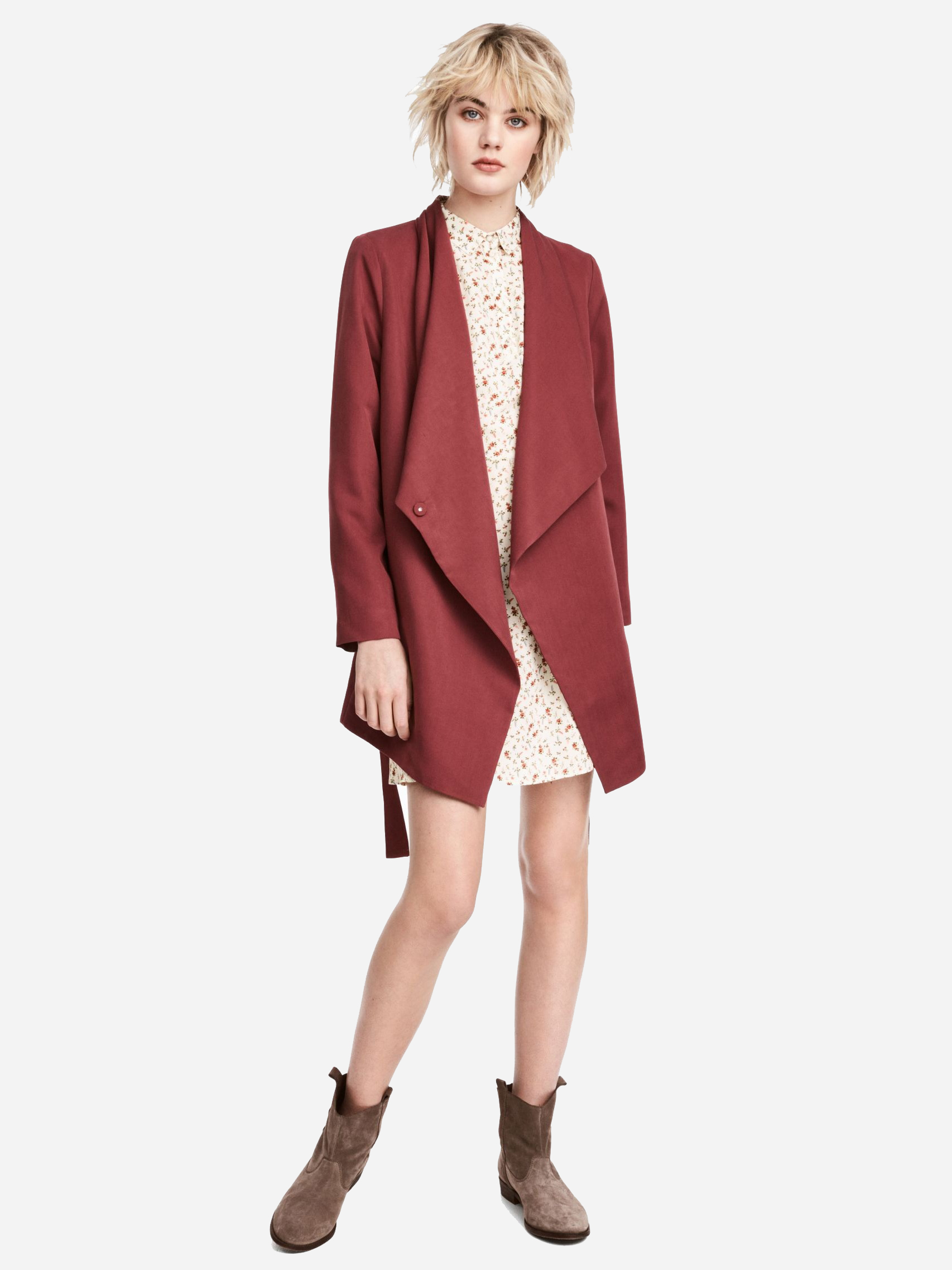 

Пальто H&M 1812-3206866  Бордовое, Пальто H&M 1812-3206866 38 Бордовое