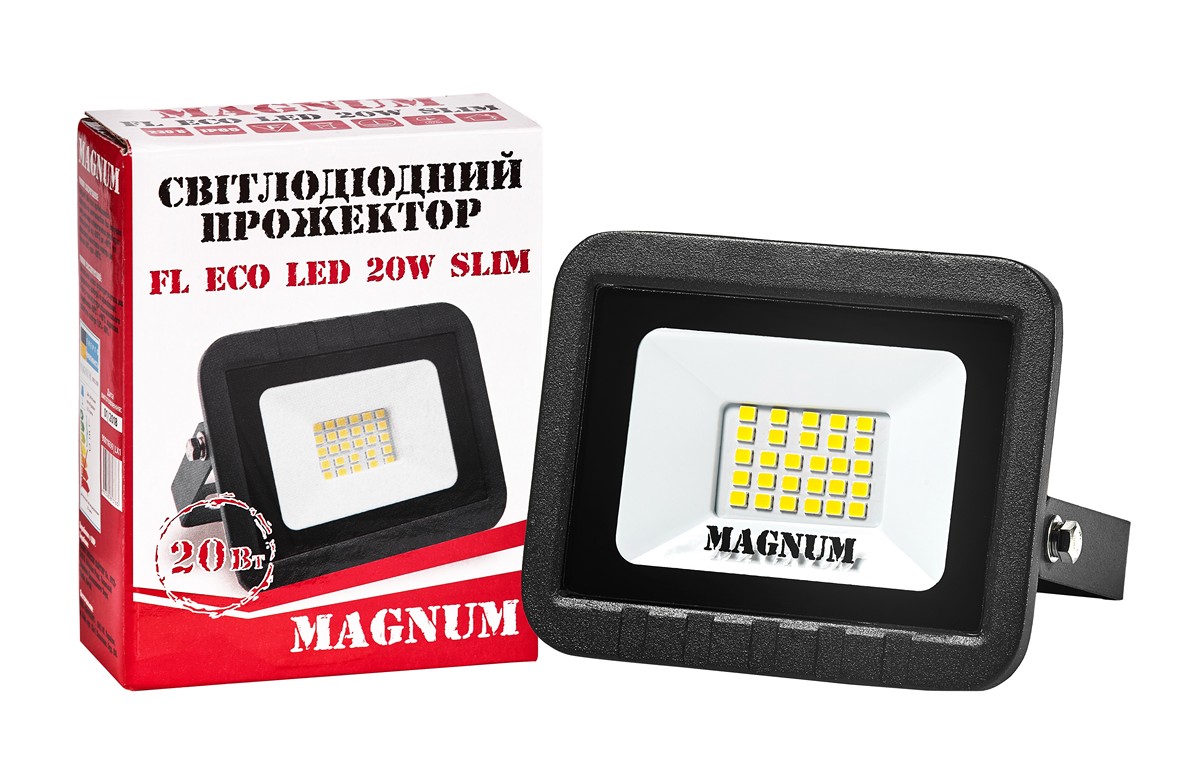 

Прожектор светодиодный MAGNUM FL ECO LED 20Вт slim 6500К IP65