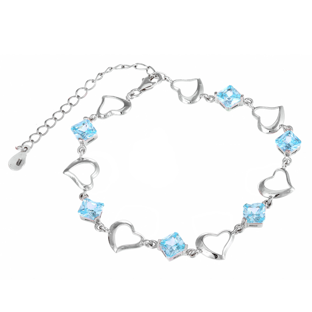 

Серебряный браслет Silvex925 17+5 см с фианитом (вес 6.6 г) модели Б2ФТ/422