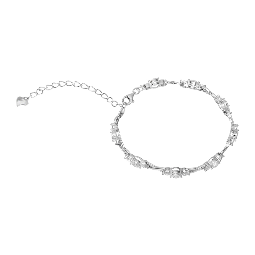 

Серебряный браслет Silvex925 14.5+5 см с фианитом (вес 8.7 г) модели Б2Ф/474