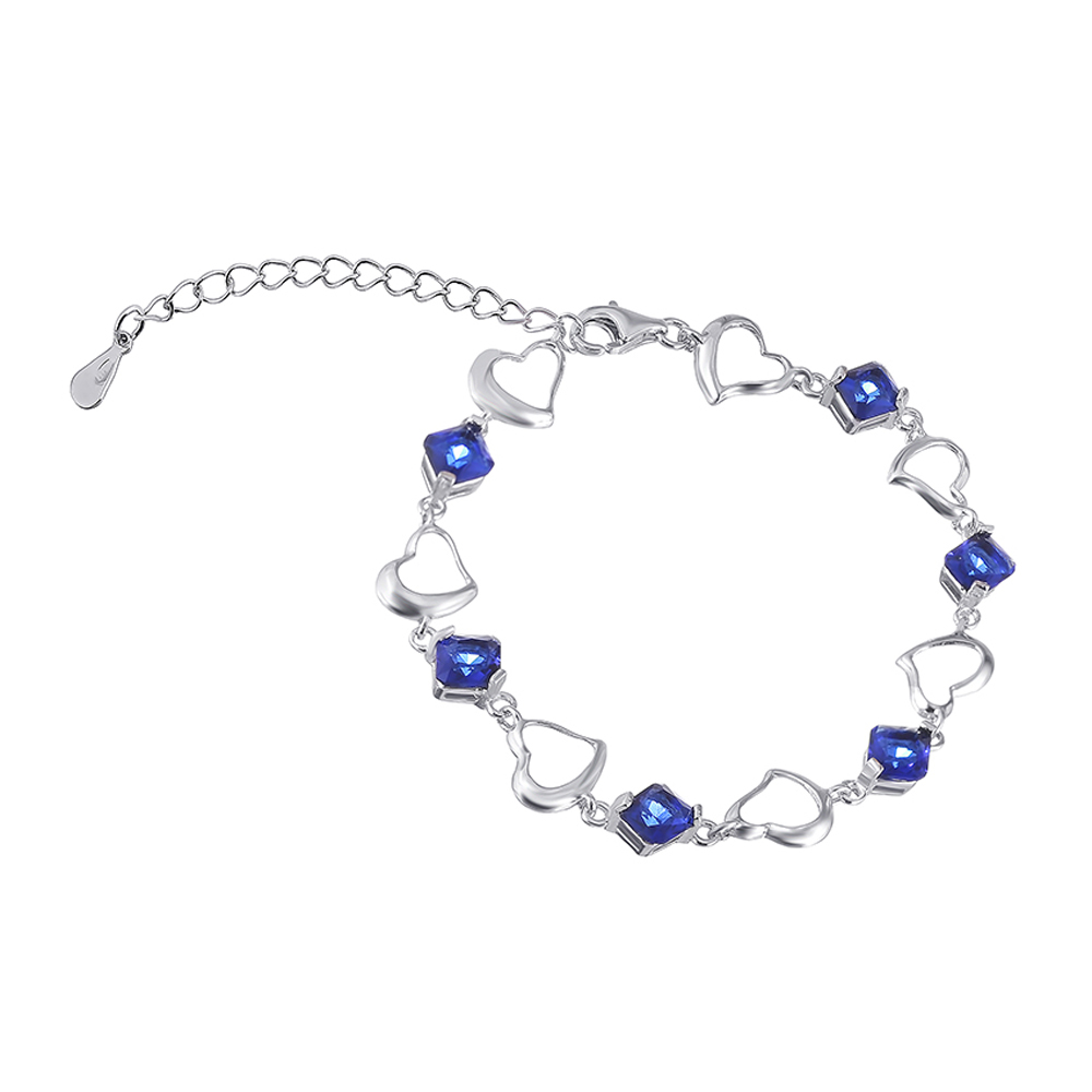 

Серебряный браслет Silvex925 17+5 см с фианитом (вес 5.6 г) модели Б2ФС/422