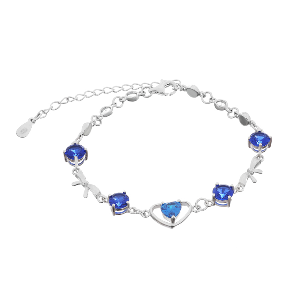 

Серебряный браслет Silvex925 17+5 см с фианитом (вес 6.4 г) модели Б2ФЛТ/431
