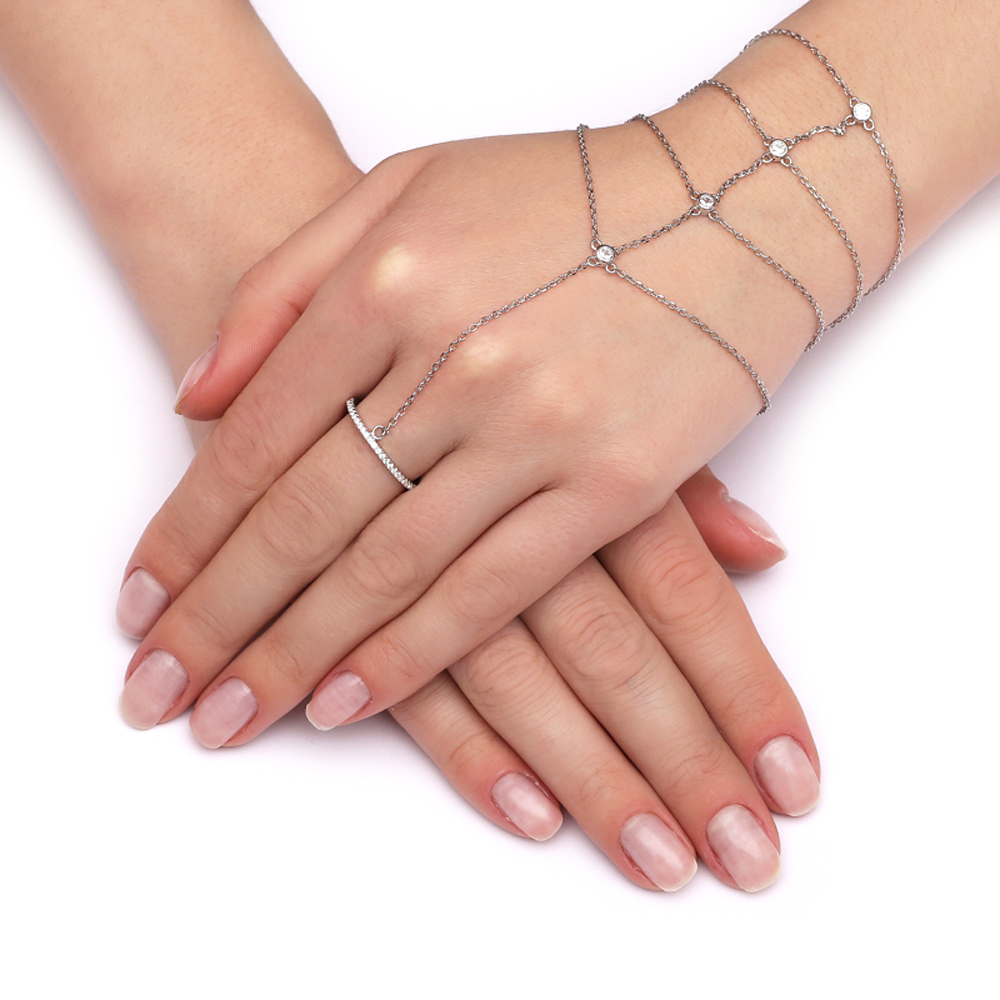 

Серебряный браслет Silvex925 17+5 см с фианитом (вес 4.9 г) модели Б2Ф/806