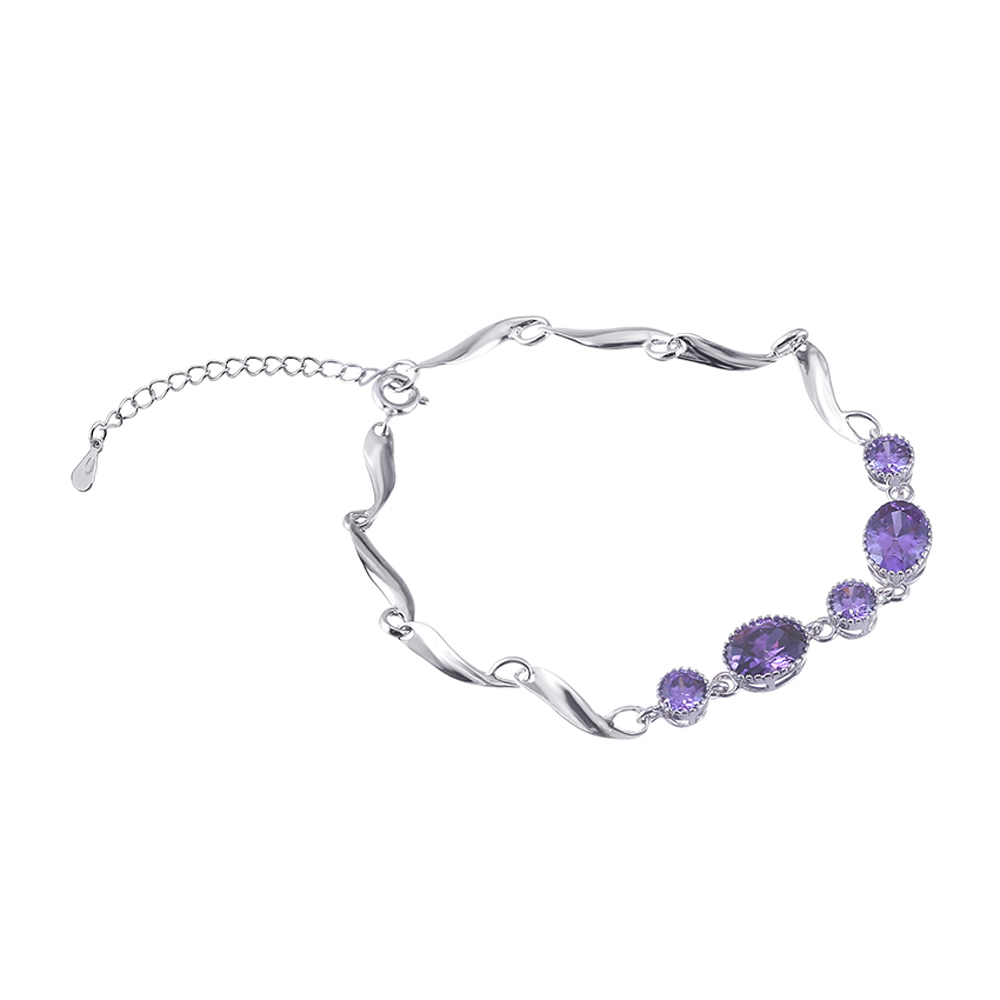 

Серебряный браслет Silvex925 17+5 см с фианитом (вес 5.4 г) модели Б2ФА/412