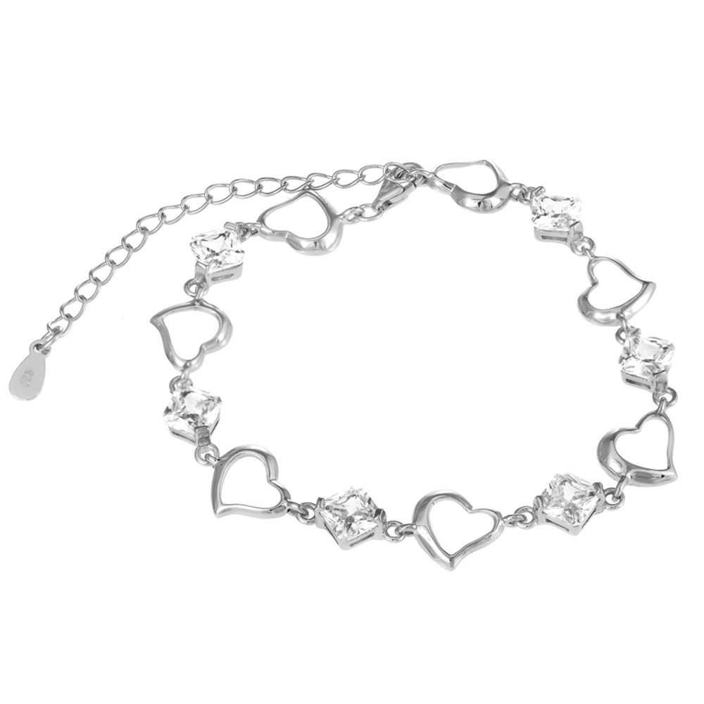 

Серебряный браслет Silvex925 17+5 см с фианитом (вес 6 г) модели Б2Ф/422