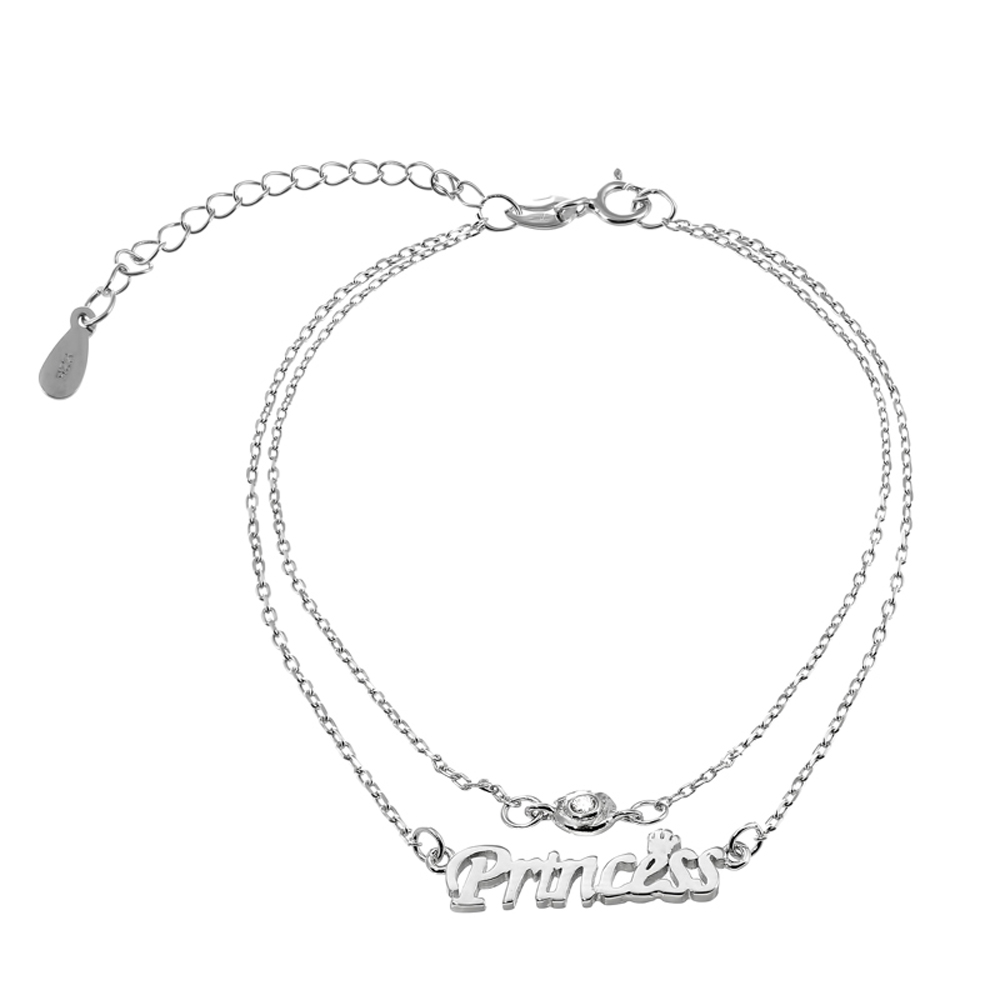 

Серебряный браслет Silvex925 «Princess» 16+5 см с фианитом (вес 2.5 г) модели Б2Ф/819