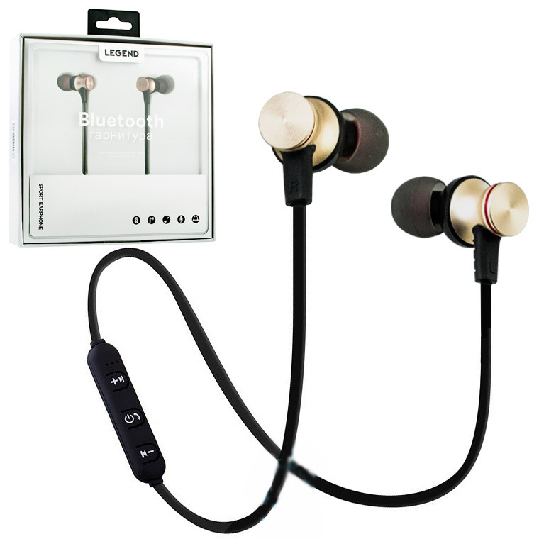 

Беспроводные вакуумные Bluetooth Наушники LEGEND LD-1002 Спорт Золото (90078)