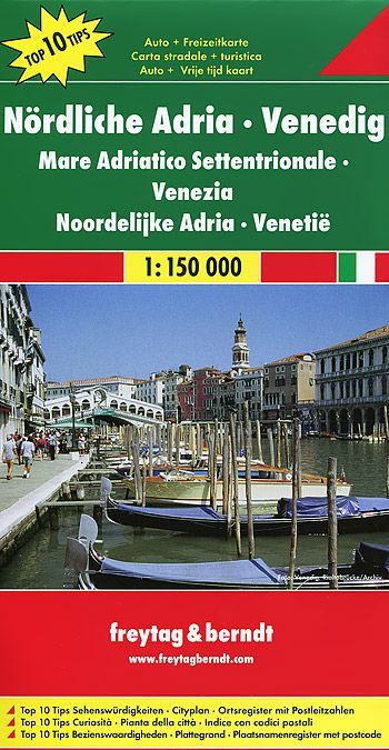 

Northern Adriatic, Venice: Road and Leisure Map