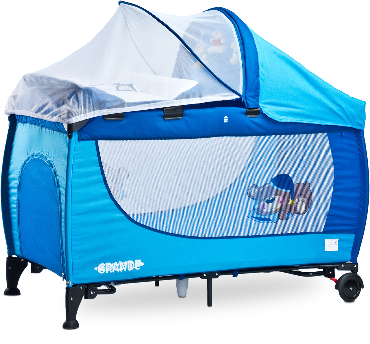 

Детская кровать манеж Caretero Grande 2016 Blue
