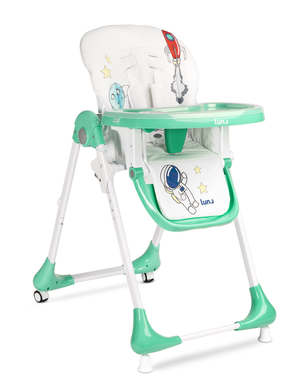 

Стульчик для кормления Caretero Luna Mint