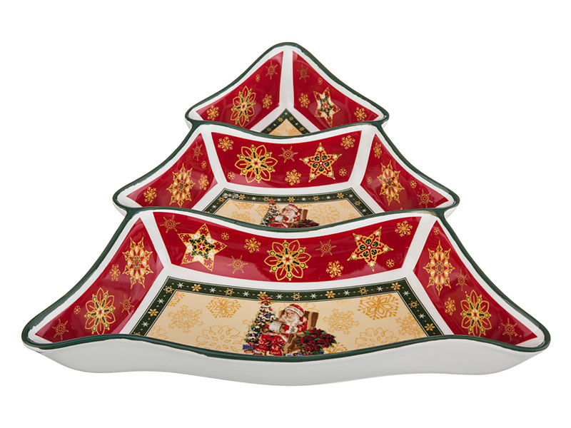 

Менажница Lefard, в новогоднем дизайе "CHRISTMAS COLLECTION" Санта Клаус, 24см , фарфор в подарочной упаковке (Lf-986-001)