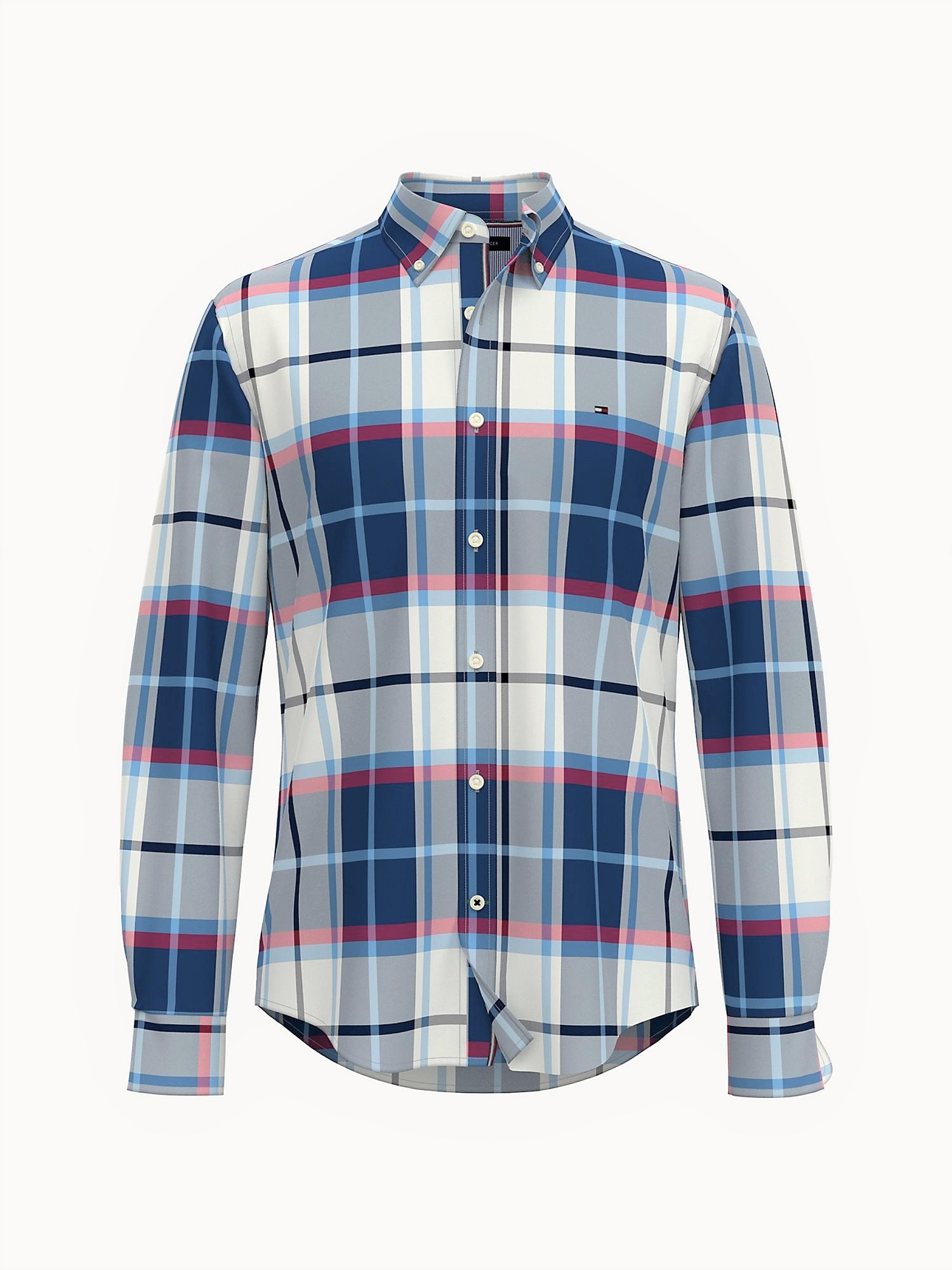 

Мужская рубашка - рубашка Tommy Hilfiger TH1405M L Разноцветный