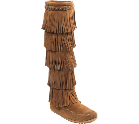 

Женские сапоги Minnetonka 5 Layer Fringe Boot Dusty Brown Suede 36