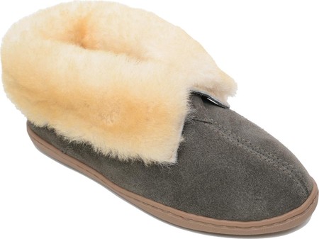 

Женские угги Minnetonka Sheepskin Ankle Bootie Slipper Grey Suede 37