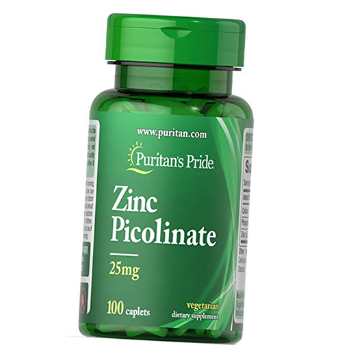 

Цинк Пиколинат, Zinc Picolinate 25, Puritan's Pride 100каплет (36367032)