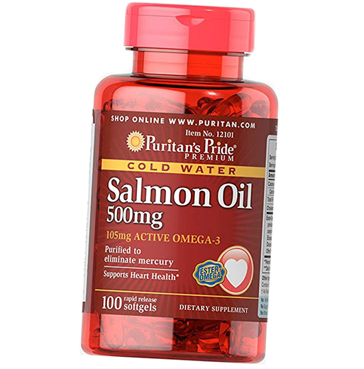 

Натуральная Омега-3 из лососевого жира, Omega-3 Salmon Oil 500, Puritan's Pride 100гелкапс (67367015)
