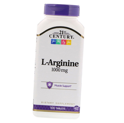 

Л Аргинин, L-Arginine 1000, 21st Century 100таб (27440002)