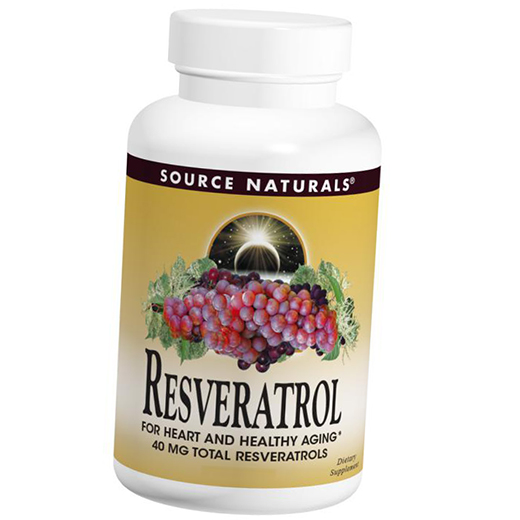 

Ресвератрол, Resveratrol, Source Naturals 60таб (70355001)