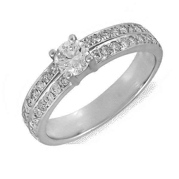 

Кольцо из белого золота с бриллиантами 146211, размер 16.5